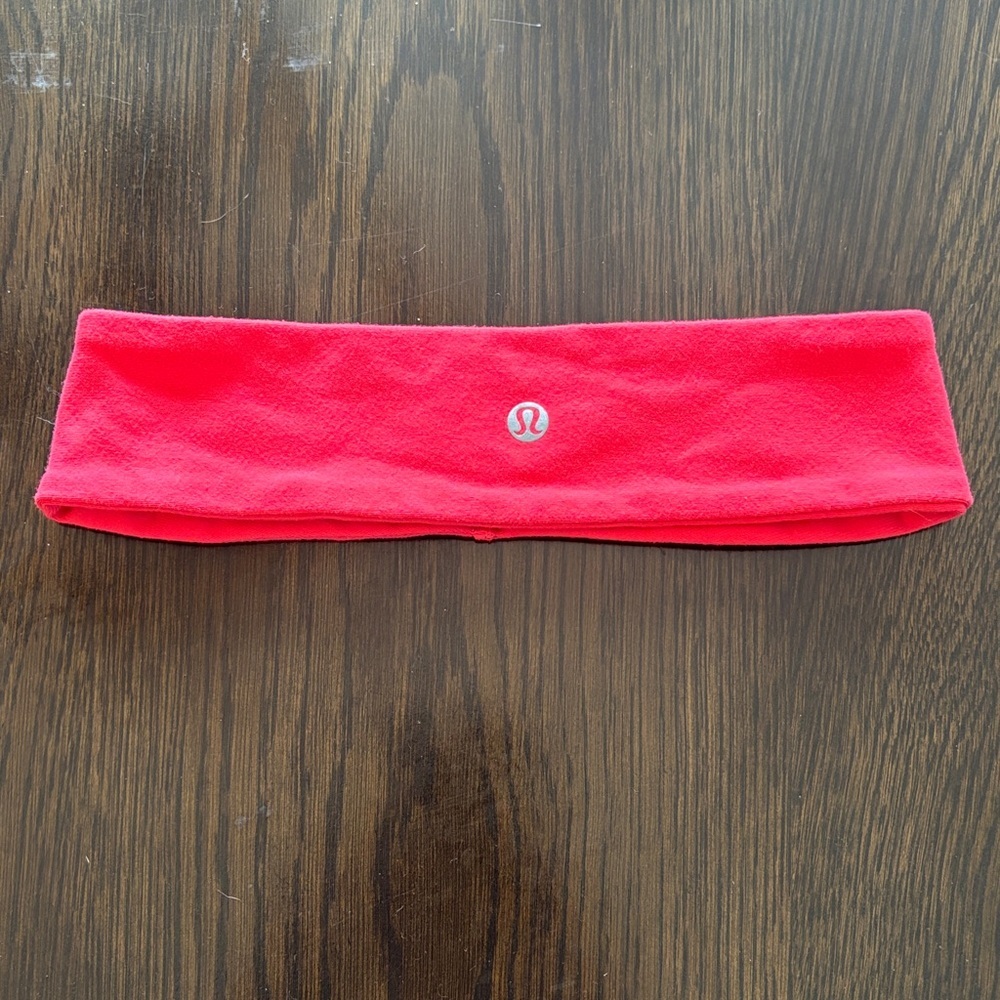lululemon athletica Wide Athletic Headband Pink Red Yoga Running